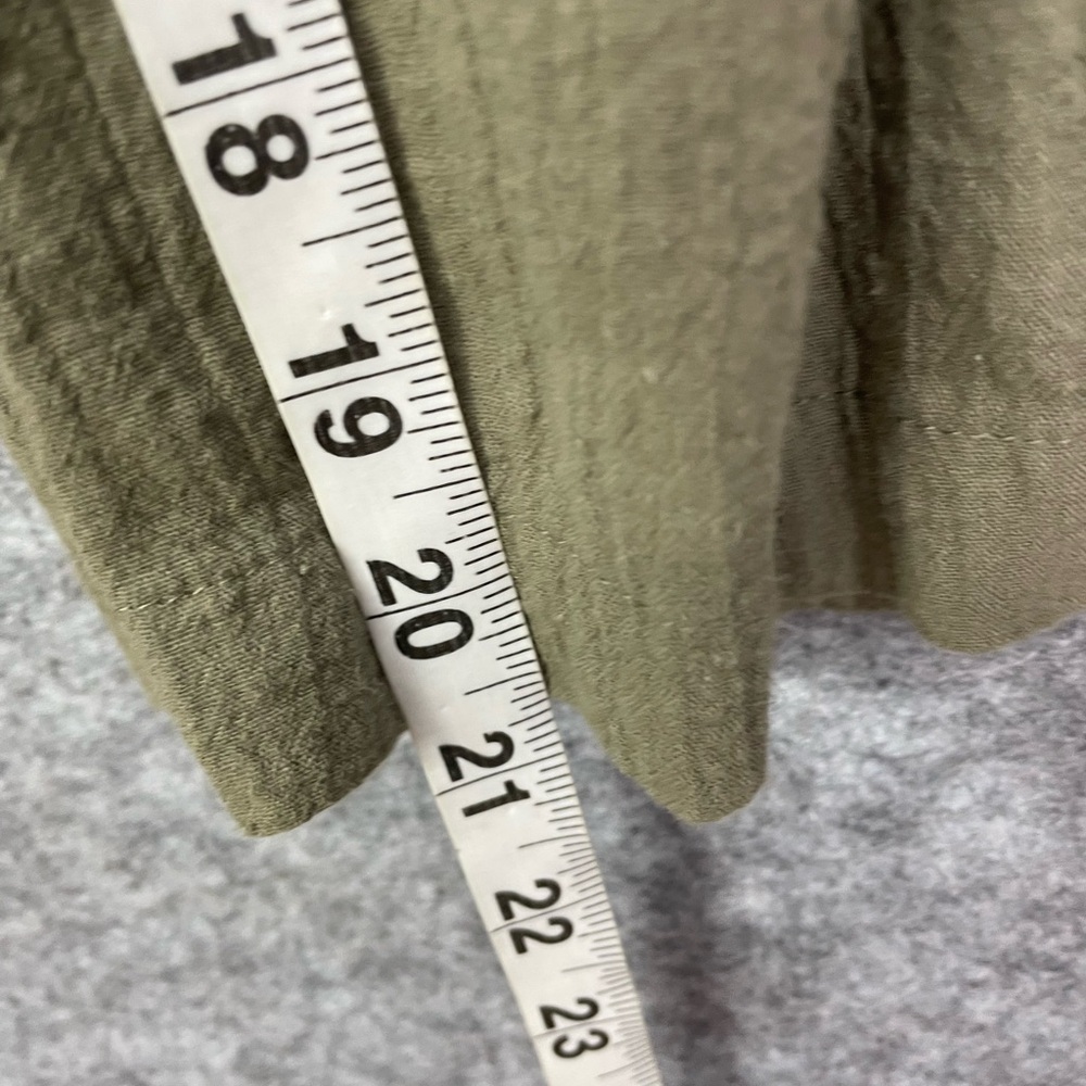 Sugar Lips Jaelyn High Waist Wide Leg Cropped Pants size Small Olive Green - Picture 6 of 12